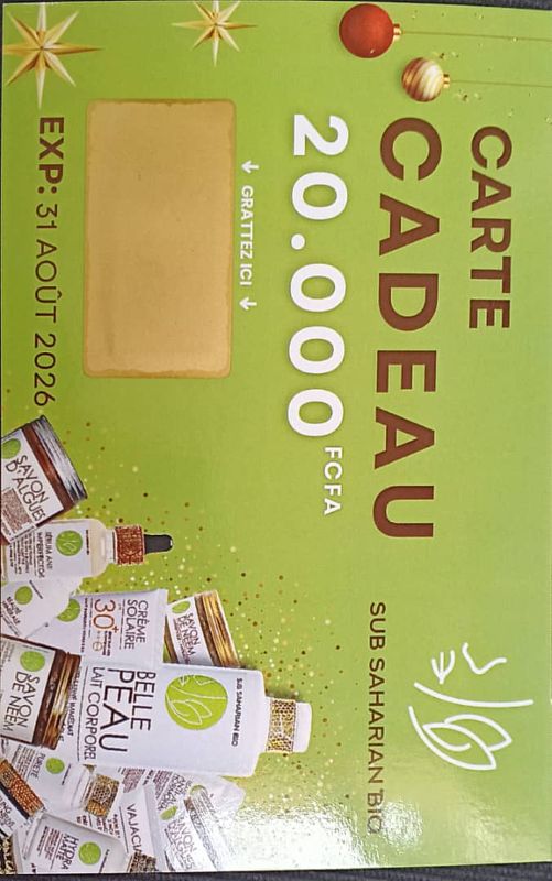 [CC20] CARTE CADEAU 20 000F
