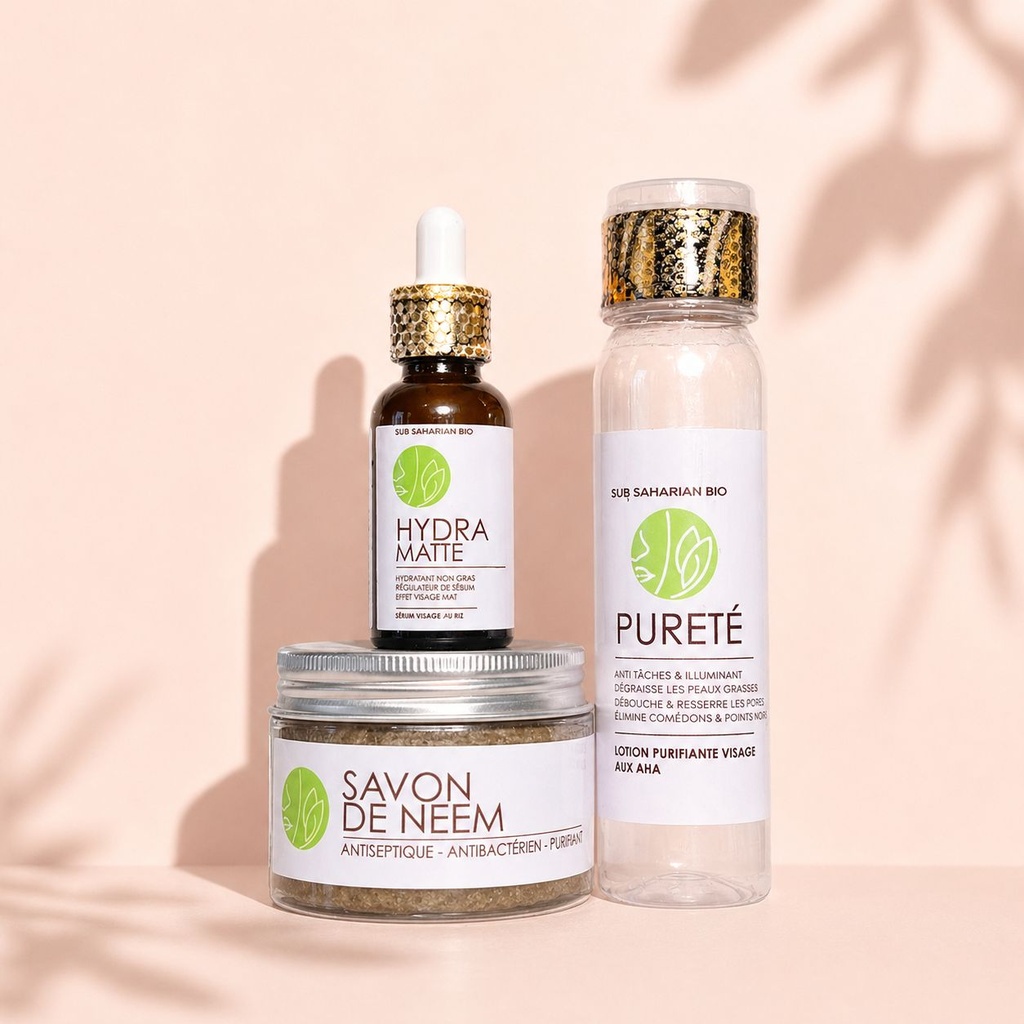 TRIO PEAU MIXTE A TENDANCE GRASSE  (Ne convient pas à la femme enceinte) (Trio Contrôle-Peau Mixte)