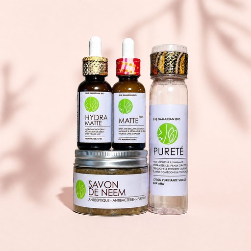 GAMME HYDRA-MATIFIANTE( Trio contrôle Peau Mixte à Grasse)